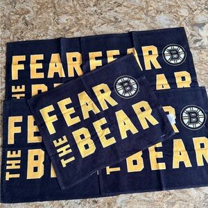 Set of 5 - Boston Bruins Gym Towels / Golf Towels - Fear The Bear